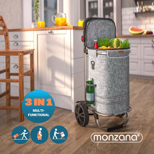 Einkaufstrolley klappbar Einkaufswagen Handwagen Einkaufshilfe Roller Monzana 2