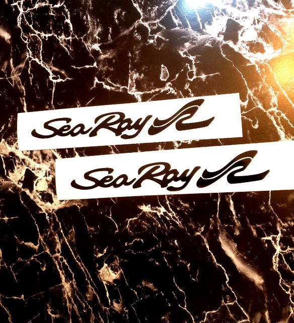 Sea Ray Oval Emblem – Black Chrome Hull Side Badge – 1 Piece