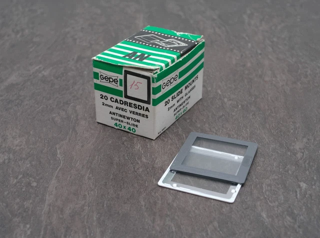 GEPE 15x antinewton vintage 40x40 super slide glass binders