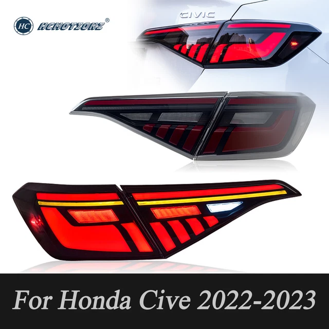 LED TAIL LIGHTS For Honda Civic 2022 2023 11th Sedan Smoke Animation