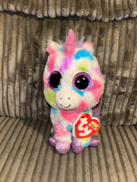 Ty Wishful The Unicorn Beanie Boos Brand New With Tags 15Cm Boo Red Tag