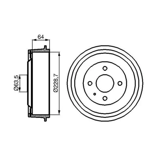 2x BOSCH Brake Drum 0 986 477 012 Rear FOR Sierra Capri Genuine Top German Quali