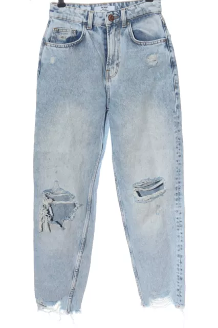 BERSHKA Jeans boyfriend Dames T 34 bleu style mode des rues