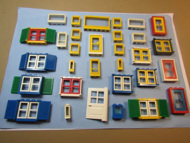 Genuine Lego Windows And Doors - Bulk Lot