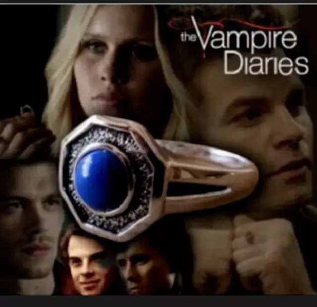 Accessorisingg Vampire Diaries Inspired Damon's Day Light Blue Ring with D  Inscribed [RG076] : Amazon.in: Fashion