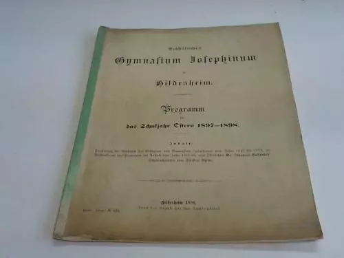 (Hildesheim) Bischöfliches Gymnasium Josephinum: Programm für das Schuljahr ...