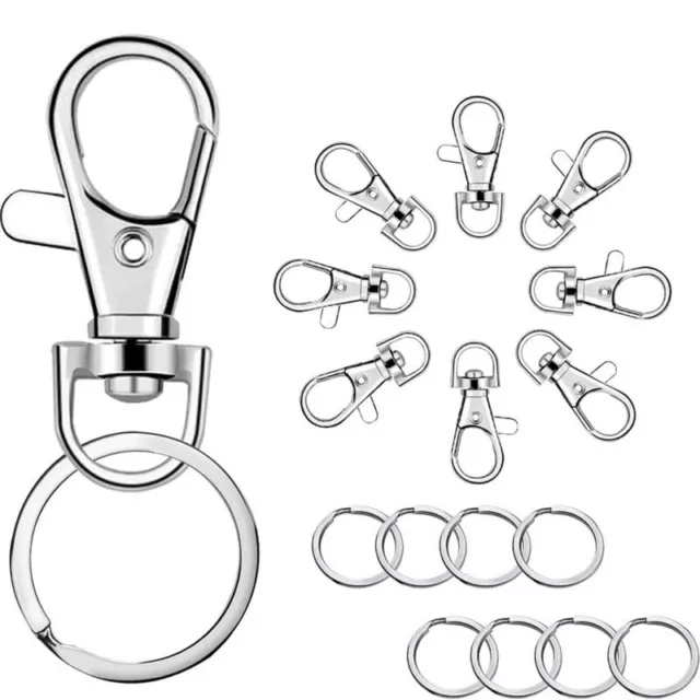 100x Swivel Lobster Clasp Keychain Hook for w/ Lanyard Jewelry Find