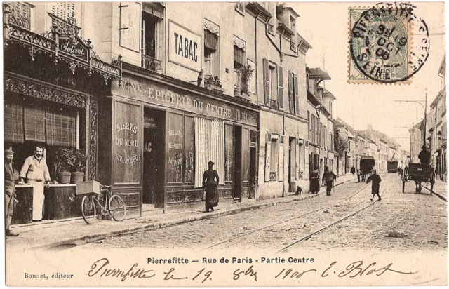 PIERREFITTE (93) - Rue de Paris (Epicerie du CENTRE)