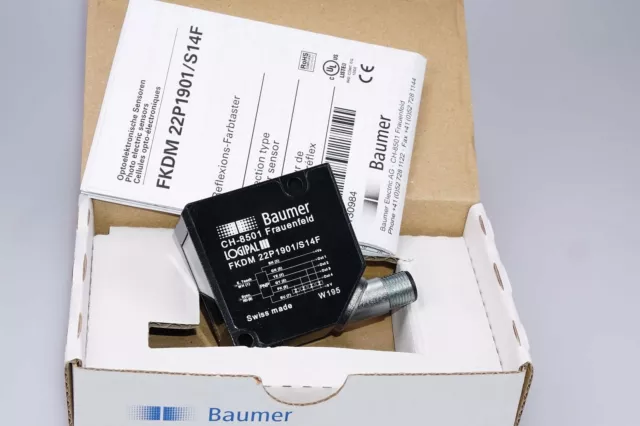 BAUMER FKDM 22P1901/S14F 130984 Capteur de Couleur Reflexions-Farbtaster  Ovp EUR 875,29 PicClick FR
