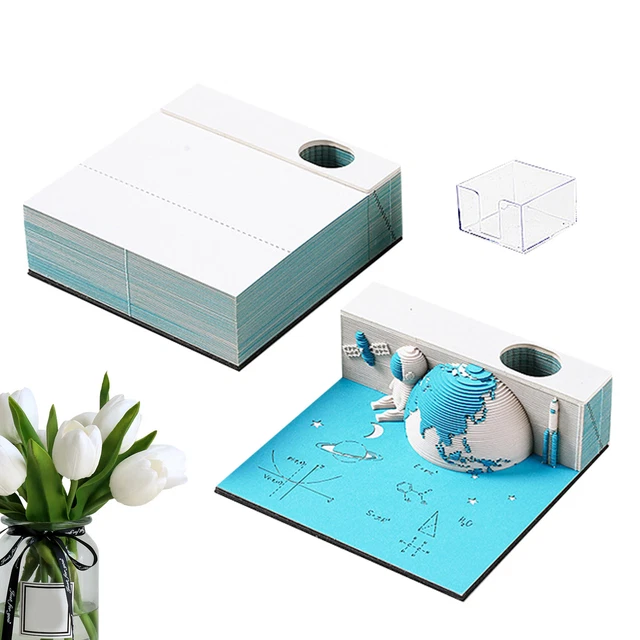 3D DESK CALENDAR 2024 Time Piece Calendar Table Memo Pad Unique