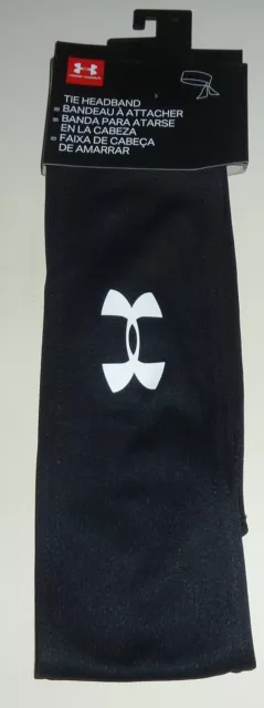 Under Armour Unisex Adult Tie Headband Black NWT UA Unisex