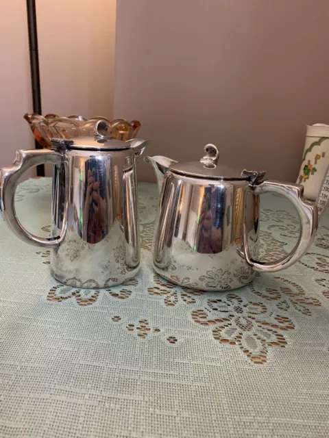 Art Deco Monarchy Plate Silver Plated Teapot & Coffee Pot