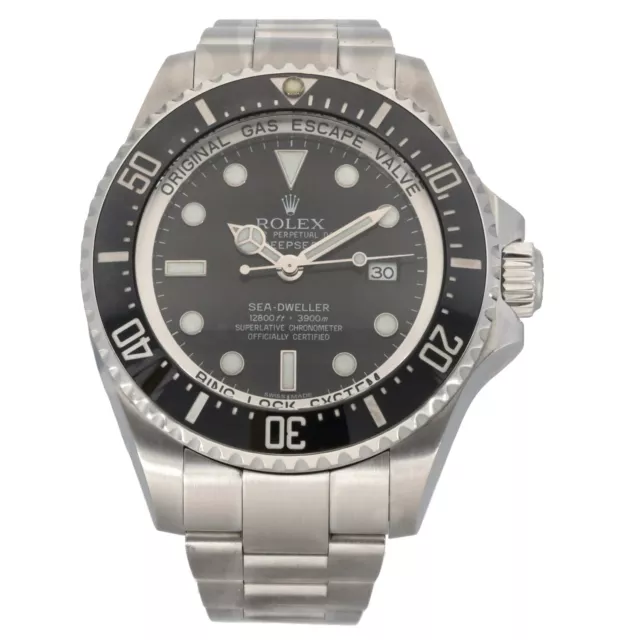 Rolex Sea Dweller 116660 Steel Watch 44mm Case Black Dial With 19.5cm Strap