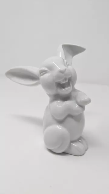 Rosenthal Max Friz Germany Porcelain White Laughing Rabbit Figure 6 Inch Vintage