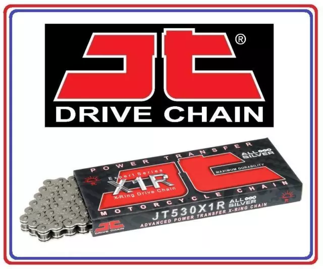 JT Heavy Duty X1R X-Ring Silver Chain 530 x 110 Links With Joining Link