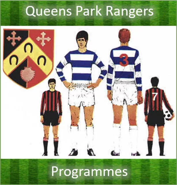 Programme Queens Park Rangers Football Loftus Rd Programmes 1969 - 1975 Various