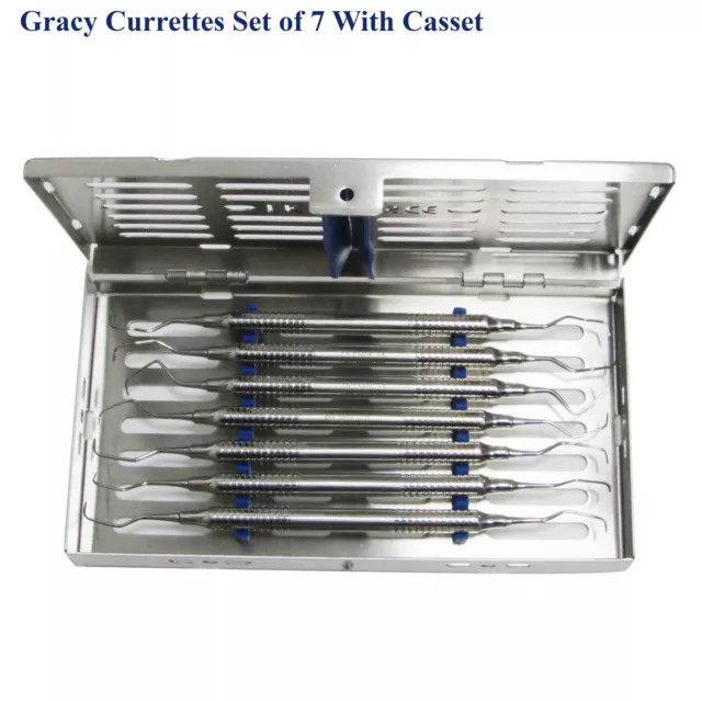 Dentaire Gracey Curettes Avec Cassette Parodontale Instrument Chirurgical Ce