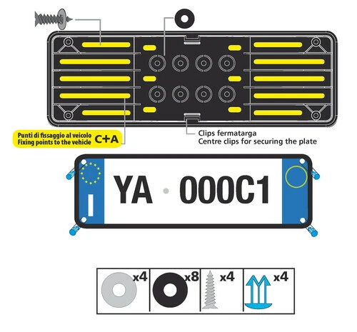 Kit Viti Targa M8x25 Con Rondelle Anodizzate Lightech - Foto 12