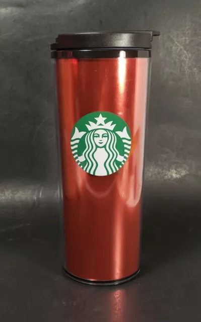 Red Sparkle Foil Starbucks Coffee Travel Mug Tumbler 16 oz 2020 With Black Lid