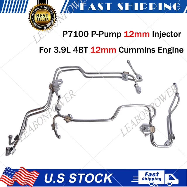 P7100 PPUMP 12MM Diesel Fuel Injector Lines for 3.9L 4BT Cummins