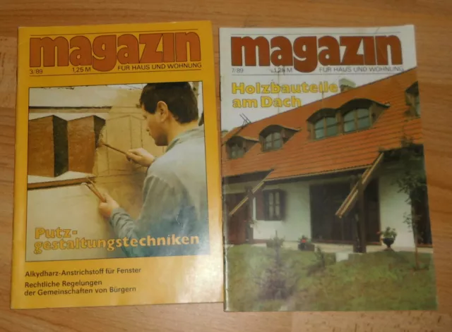 DDR-  2 Hefte Magazin  für Haus und Wohnung   von 1989