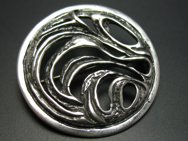 Brosche Silber 925 Uni David Andersen Unn Tangerud Norwegen Vintage Design