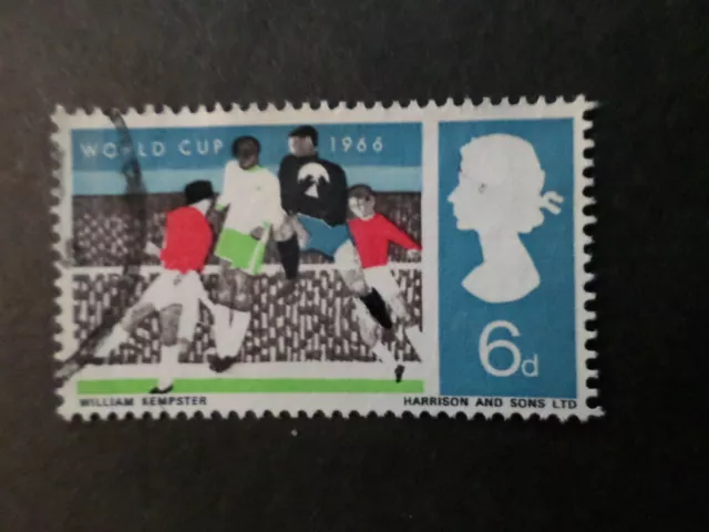 GB - GRANDE BRETAGNE 1966, timbre 442, SPORT FOOTBALL, COUPE DU MONDE, oblitéré
