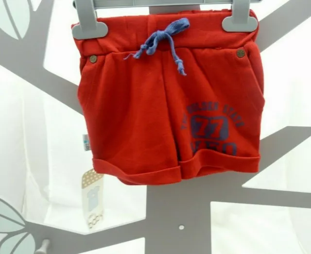 Veobaby short rouge avec lien bleu bébé 6-9 mois