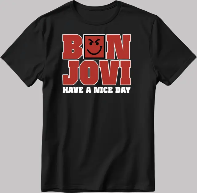 Bon Jovi Have A Nice Day Short Sleeve White-Black Men's / Women's T Shirt N555