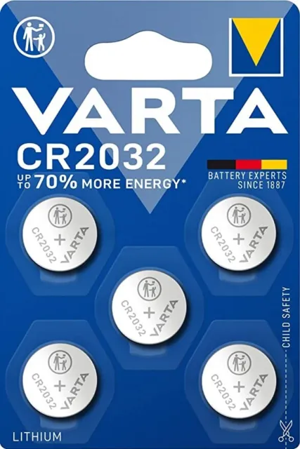 5* VARTA CR2032 Batterien Knopfzelle, DL20132 KCR 2032, Lithium , 3V ÖZEN SAAT