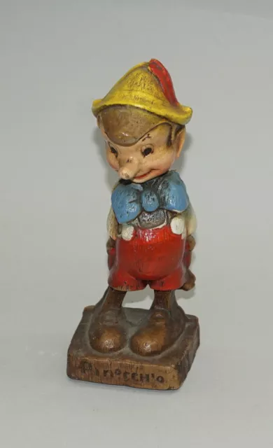 1940S Walt Disney Pinocchio Syroco 5 1/4" Tall Nice! No Cracks Or Chips