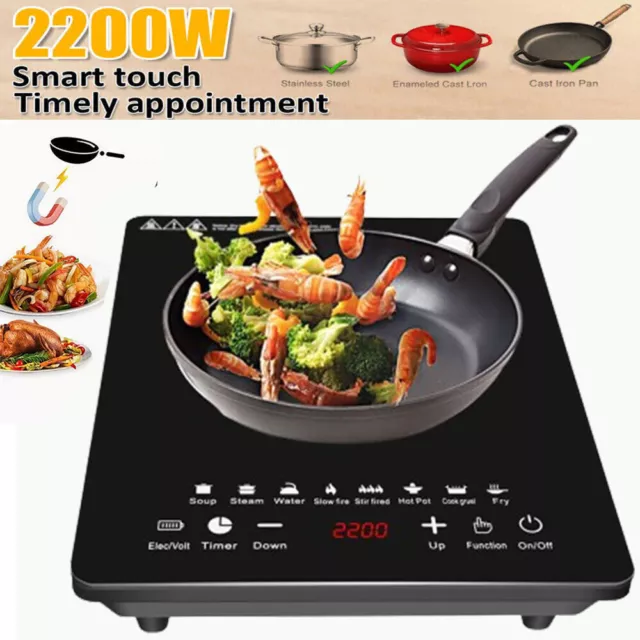 Electric Induction Hob Portable Cooker Digital Touch Single Cooker Hot Plate