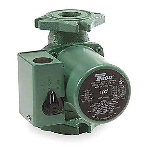 Taco 0010-MSF2-IFC 0010 3-Speed Cast Iron Circulator - Integral Flow Check,
