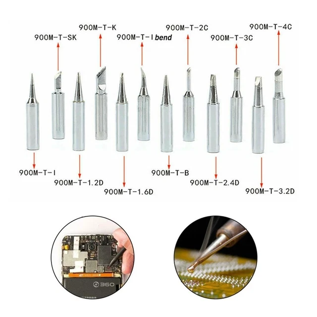 900m 5*900M-T PURE COPPER Soldering Iron Tips Lead-free Welding Solder Tools ...