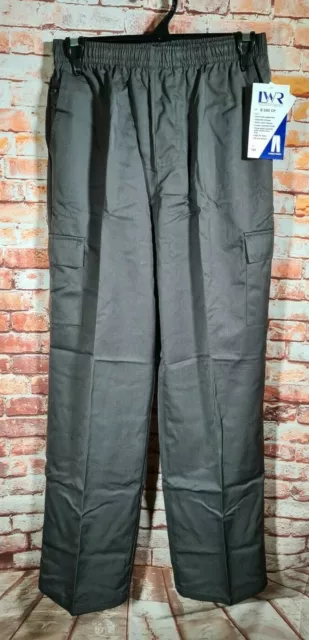 BNWT Boys Sz 16Y LW Reid Brand Dark Grey Double Knee Elastic Waist School Pants