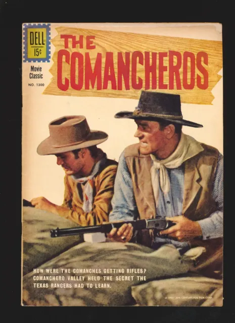 Four Color # 1300 - The Comancheros, John Wayne photo cover VG+ Cond.