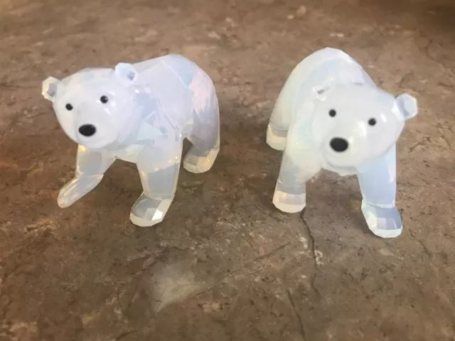 Swarovski SCS 2011 Polar Bear Cubs White Opal Crystal 1080774 MIB w. Certificate Swarovski SCS 2011 Polar Bear Cubs White Opal Crystal 1080774 MIB w. Certificate
