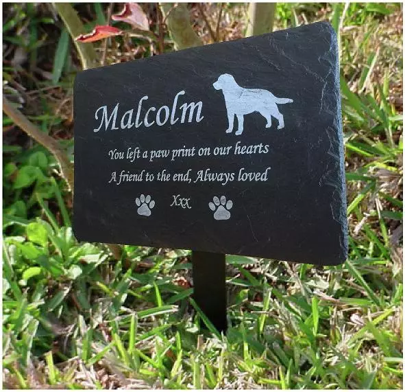 Personalised Engraved Pet Memorial Slate Stone Headstone Grave Marker Plaque