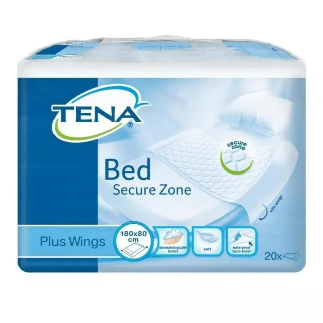 TENA Bed Plus Wings 180x80cm - pack of 20 bed underpad
