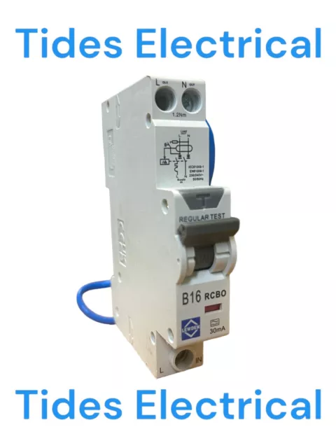 Lewden RCBO 16 AMP 30 mA Typ B 16A B16 RCBO-16/30/1PNA