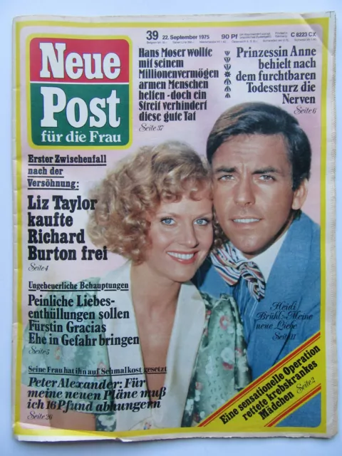 Neue Post 39/1975, Hans Moser, Peter Alexander, Liz Taylor, Katja Ebstein