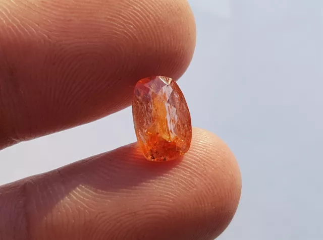 Topaze impériale orange facettée du Brésil 3,30 ct imperial faceted topaz bijou