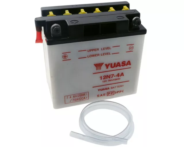 Batterie 12V 7Ah YUASA 12N7-4A sans acide de batterie