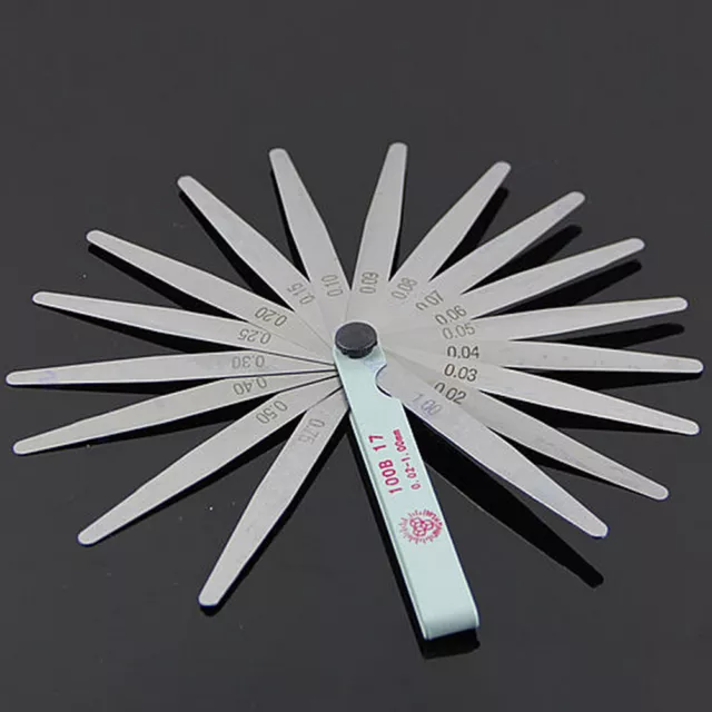 Great Metric Feeler Gauge Gap Filler Thickness Measurement Tool 17 Blades JfV~WR 2