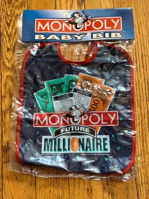 Monopoly Future Millionaire Baby Bib - New Sealed - 1999
