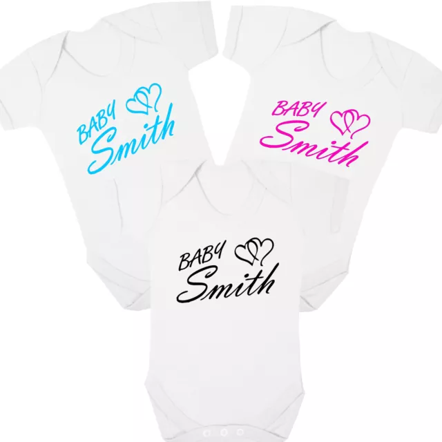 Personalisierte Baby Grow Weste Jungen Mädchen Eigenen Namen hinzufügen Body Baby Dusche Geschenk