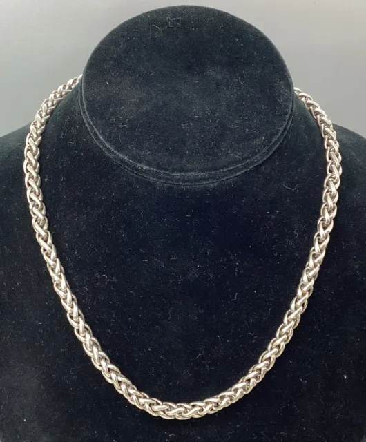 David Yurman Sterling Silver & 14k 5mm Wheat Chain Necklace