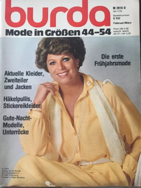 ❄️❄️  BURDA 1-1979  Die erste Frühjahrsmode,  Mode in Größen 44-54