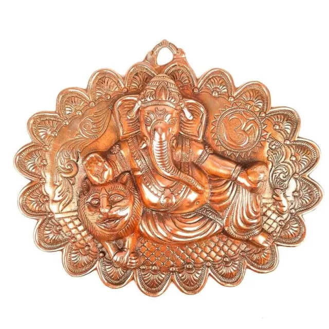 Handcrafted Cast Iron Religious Lord Ganesha Wall Hanging Statue Figure G18