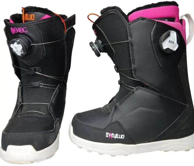 Thirtytwo Lashed B4BC Double BOA Women Black Pink Snowboard Boots Sz 7 WORN ONCE